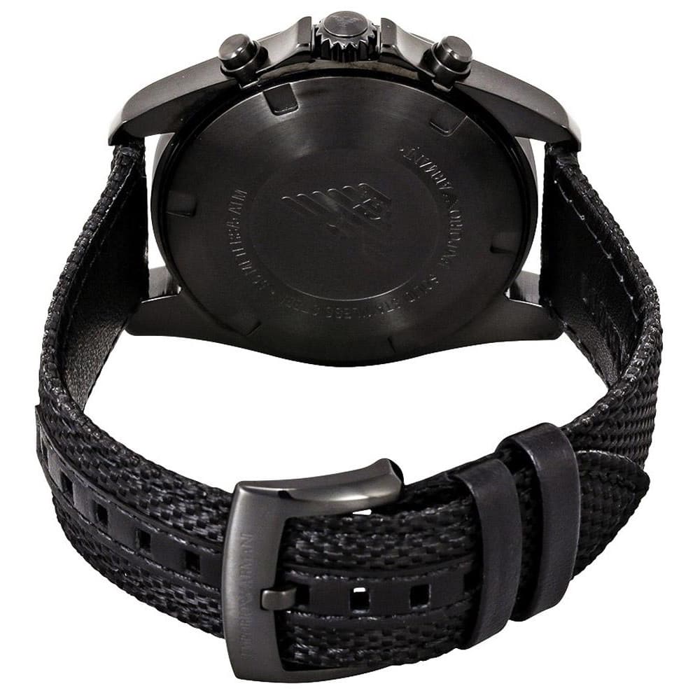 Emporio Armani Sigma AR6131 43mm Men's Chronograph Watch – Black & Black Textile Strap