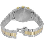 Emporio Armani Paolo AR11579 43mm Men's Chronograph Watch – Blue Textured & Two-Tone Stainless Steel Bracelet