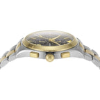 Emporio Armani Paolo AR11579 43mm Men's Chronograph Watch – Blue Textured & Two-Tone Stainless Steel Bracelet