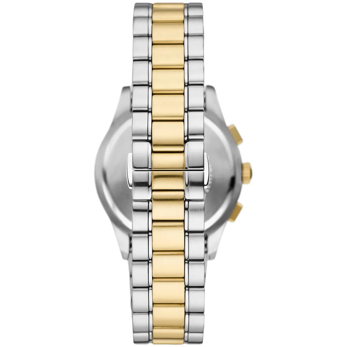 Emporio Armani Paolo AR11579 43mm Men's Chronograph Watch – Blue Textured & Two-Tone Stainless Steel Bracelet