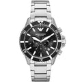 Emporio Armani Diver AR11360 Men's Chronograph Watch – Black & Black Stainless Steel Bracelet