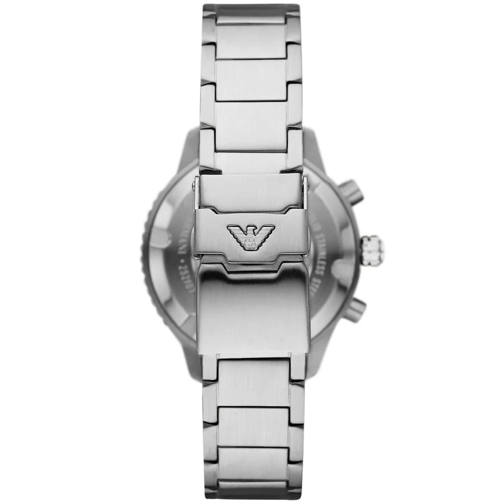 Emporio Armani Diver AR11360 Men's Chronograph Watch – Black & Black Stainless Steel Bracelet
