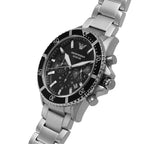 Emporio Armani Diver AR11360 Men's Chronograph Watch – Black & Black Stainless Steel Bracelet