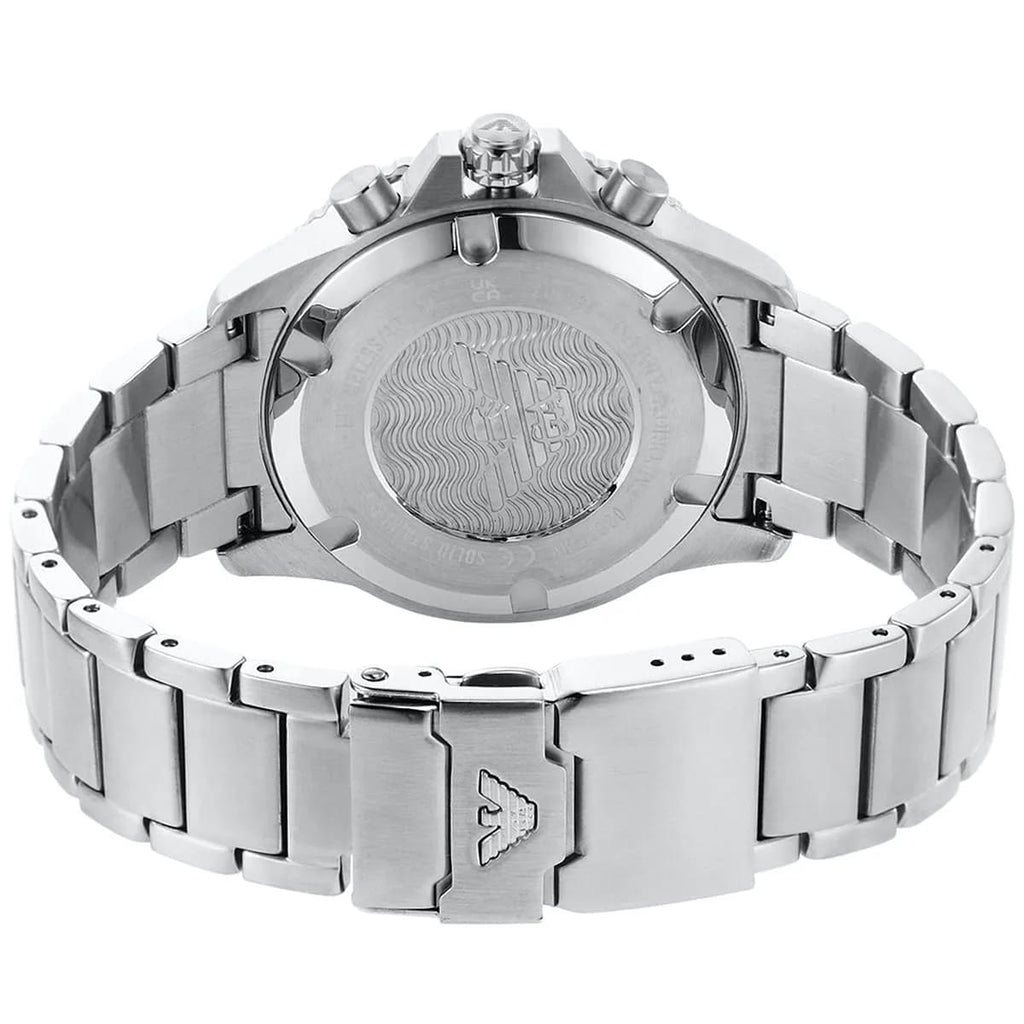 Emporio Armani Diver AR11360 Men's Chronograph Watch – Black & Black Stainless Steel Bracelet