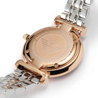 Emporio Armani Gianni T-Bar AR1840 32mm Women's Quartz Watch – White Sunray & Rose Gold Stainless Steel Bracelet