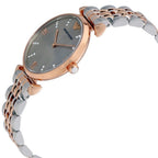 Emporio Armani Gianni T-Bar AR1840 32mm Women's Quartz Watch – White Sunray & Rose Gold Stainless Steel Bracelet