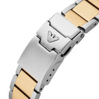 Emporio Armani World Explorer AR11680 Men's Solar Solar Watch – Black & Two-Tone Stainless Steel Bracelet