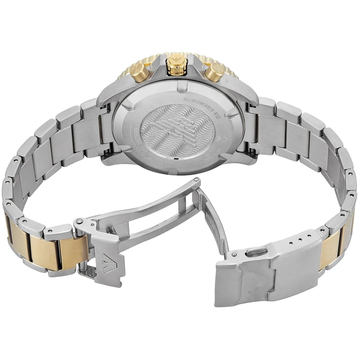 Emporio Armani World Explorer AR11680 Men's Solar Solar Watch – Black & Two-Tone Stainless Steel Bracelet