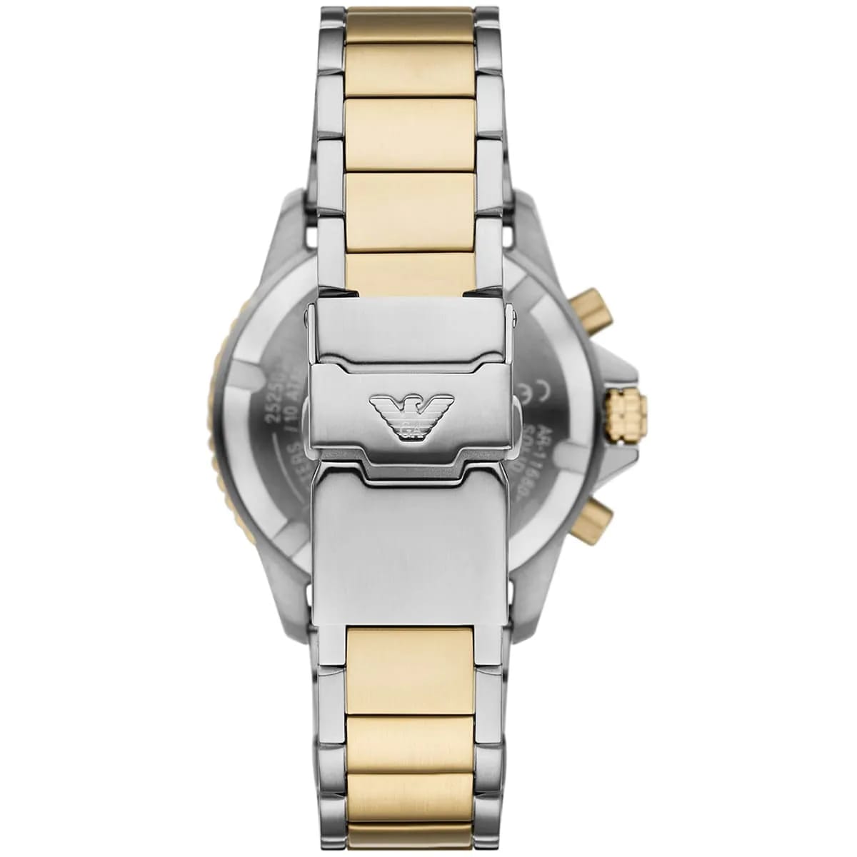 Emporio Armani World Explorer AR11680 Men's Solar Solar Watch – Black & Two-Tone Stainless Steel Bracelet