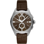 Emporio Armani Claudio AR11482 Men's Chronograph Watch – Brown Sunray & Brown Genuine Leather Strap