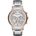 Emporio Armani Renato AR11076 Men's Chronograph Watch – Two-Tone Sunray & Two-Tone Stainless Steel Bracelet