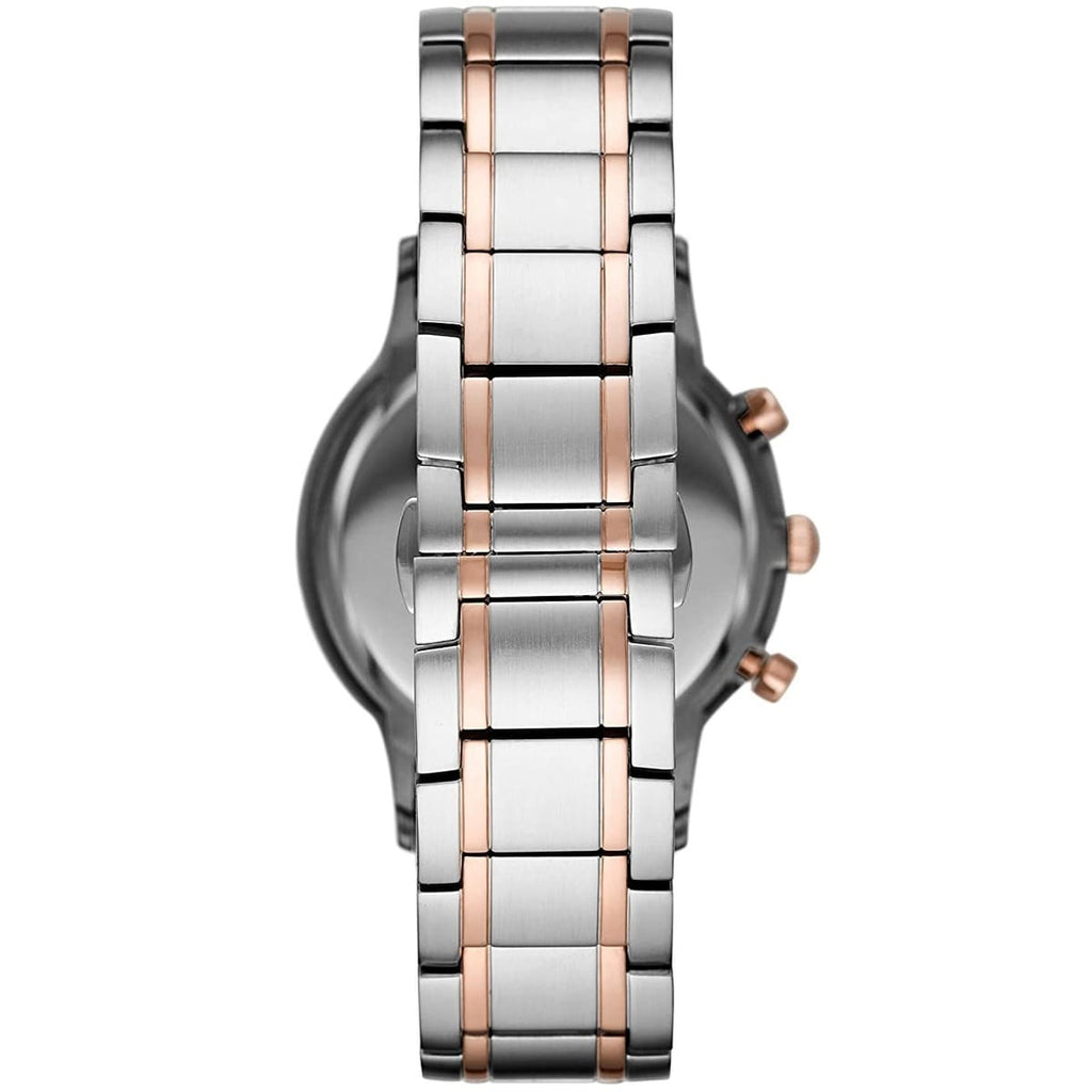 Emporio Armani Renato AR11076 Men's Chronograph Watch – Two-Tone Sunray & Two-Tone Stainless Steel Bracelet