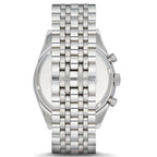 Emporio Armani Tazio AR6072 Men's Chronograph Watch – Navy Blue Sunray & Silver Stainless Steel Mesh Bracelet