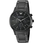 Emporio Armani Renato AR2485 Men's Chronograph Watch – Black & Black Stainless Steel Bracelet