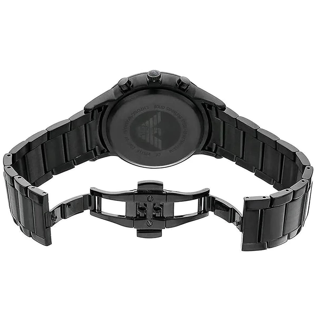 Emporio Armani Renato AR2485 Men's Chronograph Watch – Black & Black Stainless Steel Bracelet