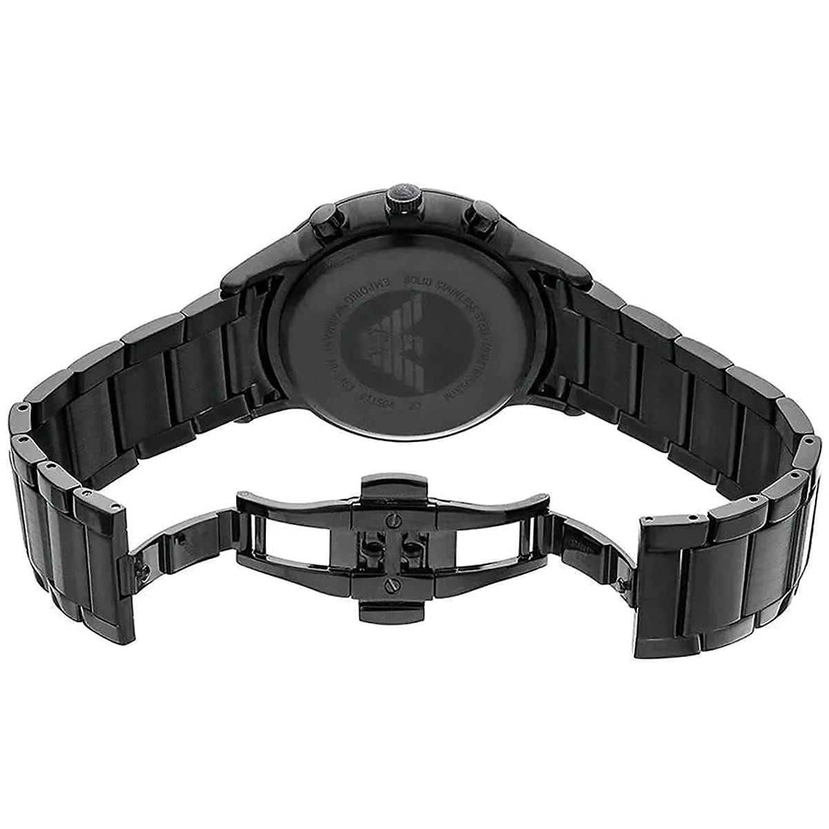 Emporio Armani Renato AR2485 Men's Chronograph Watch – Black & Black Stainless Steel Bracelet