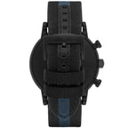 Emporio Armani Luigi AR1948 Men's Chronograph Watch – Black & Blue Textile Strap