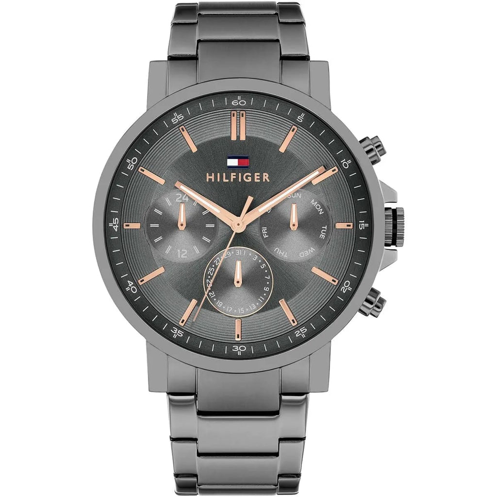 Tommy Hilfiger Signature 1710711 Men's Multi-Function Watch – Gunmetal & Gunmetal Stainless Steel Bracelet