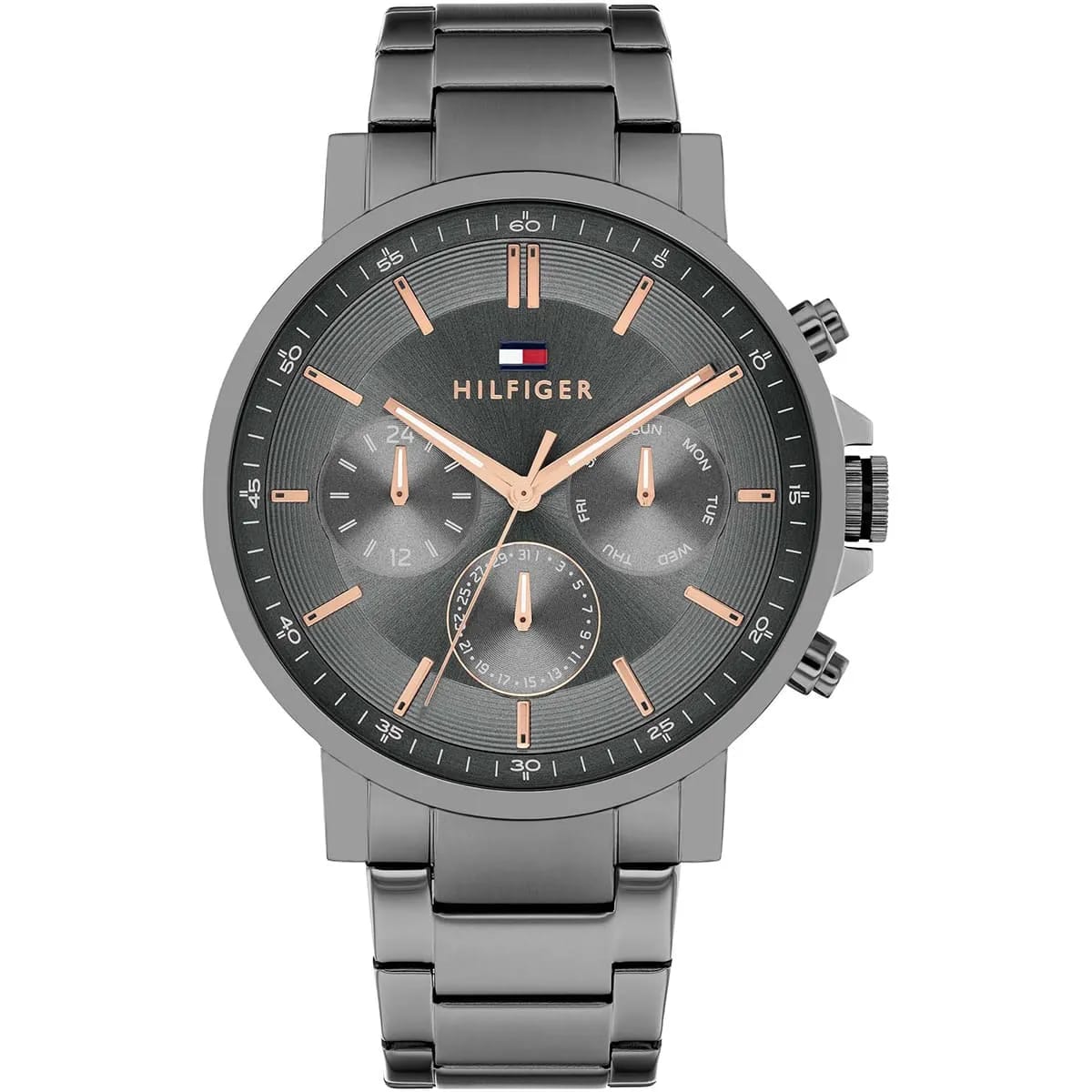 Tommy Hilfiger Signature 1710711 Men's Multi-Function Watch – Gunmetal & Gunmetal Stainless Steel Bracelet