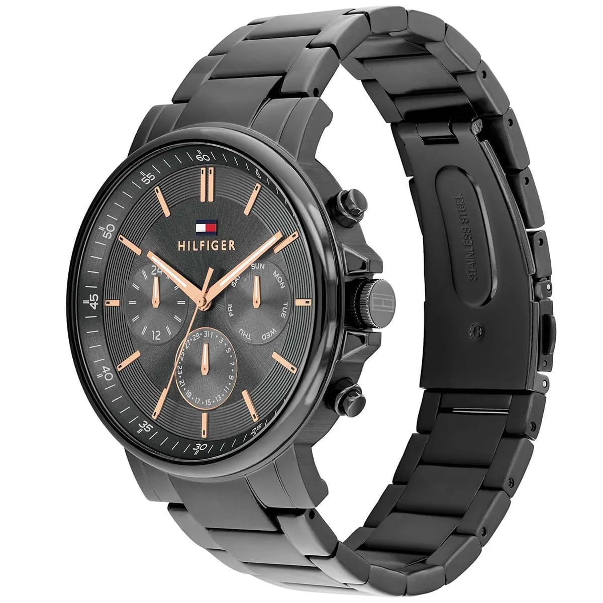 Tommy Hilfiger Signature 1710711 Men's Multi-Function Watch – Gunmetal & Gunmetal Stainless Steel Bracelet