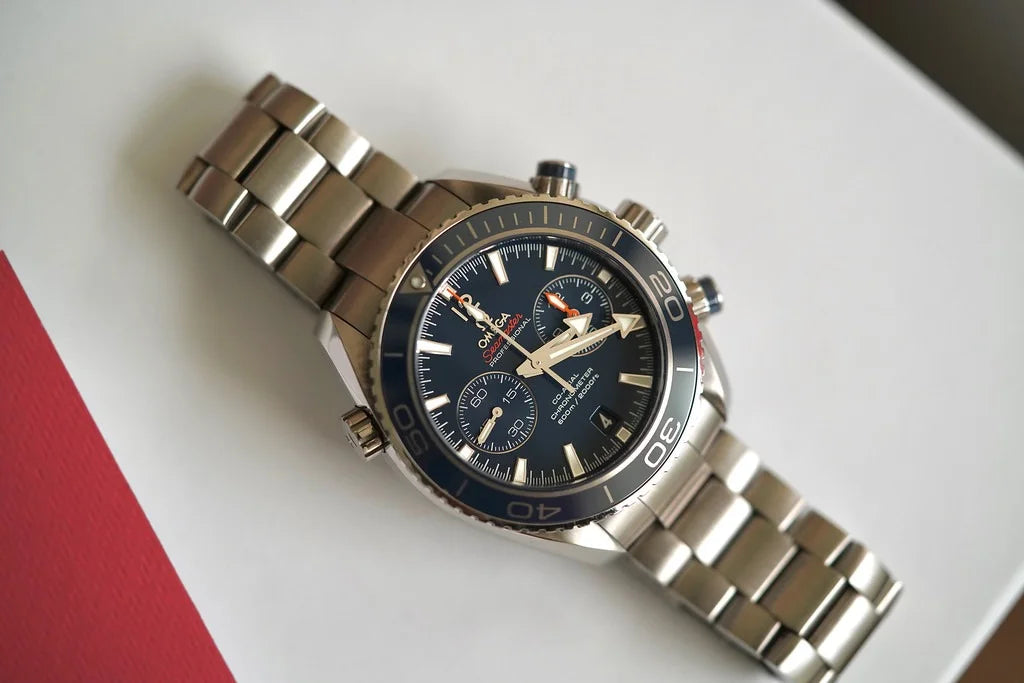 Omega Seamaster 45mm Master Quality Chronograph – Blue Dial, Blue Bezel & Stainless Steel Bracelet