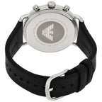 Emporio Armani Aviator AR11143 Men's Chronograph Watch – Black & Black Genuine Leather Strap