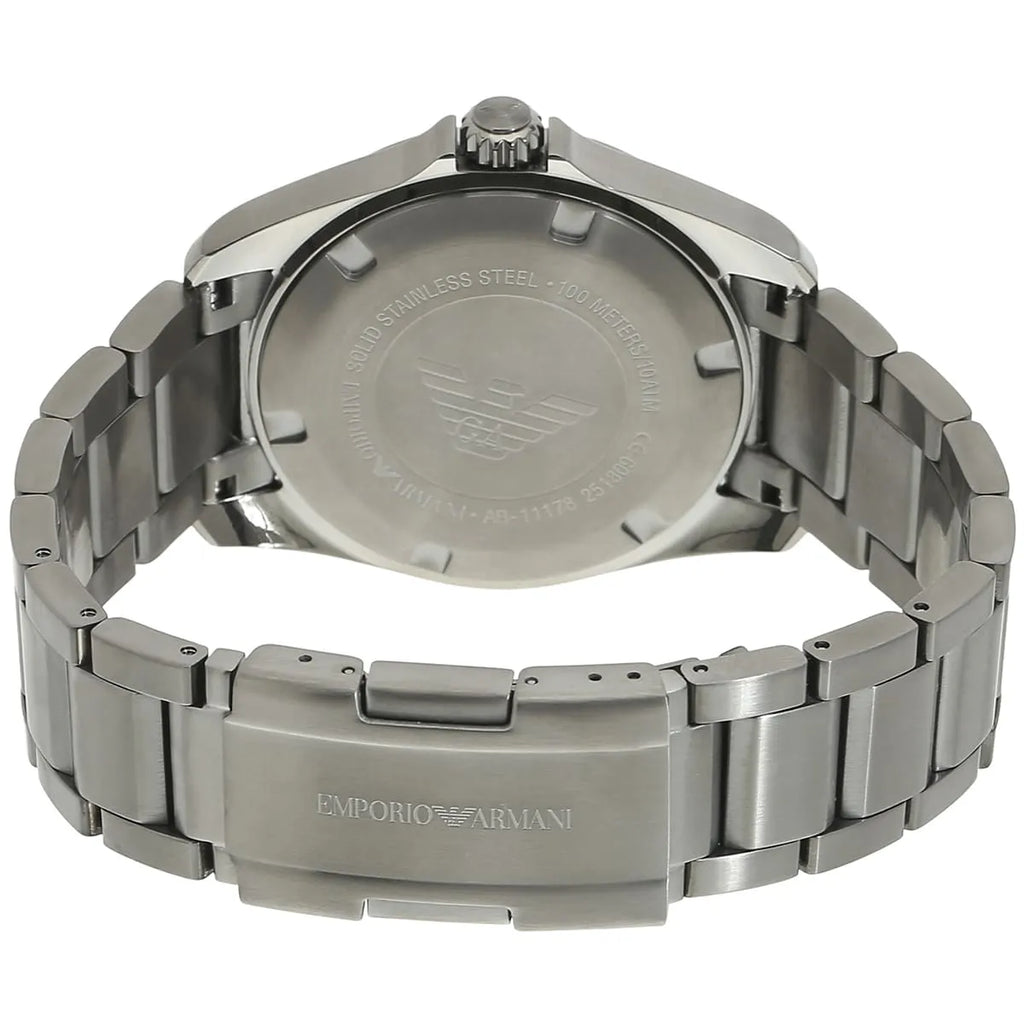 Emporio Armani Sigma AR11178 44mm Men's Quartz Watch – Grey & Gunmetal Stainless Steel Bracelet