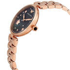 Emporio Armani Arianna AR11197 32mm Women's Quartz Watch – Mother-of-Pearl Crystal-Set & Rose Gold Genuine Leather Strap