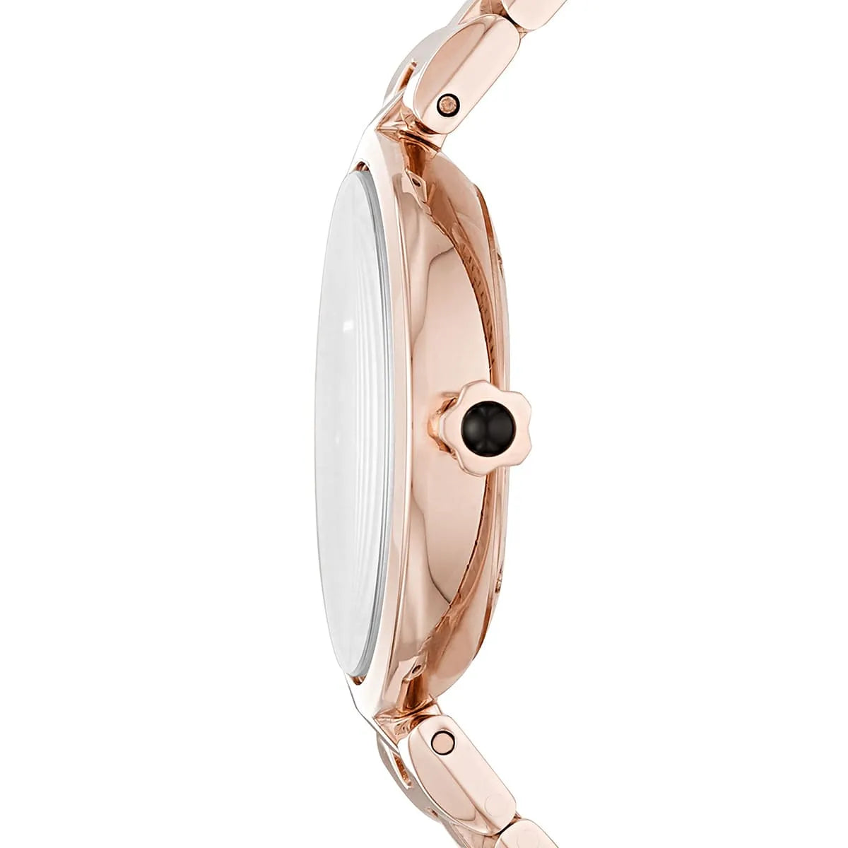 Emporio Armani Arianna AR11197 32mm Women's Quartz Watch – Mother-of-Pearl Crystal-Set & Rose Gold Genuine Leather Strap