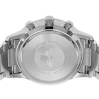 Emporio Armani Giovanni AR11208 43mm Men's Chronograph Watch – Black Sunray & Silver Stainless Steel Bracelet