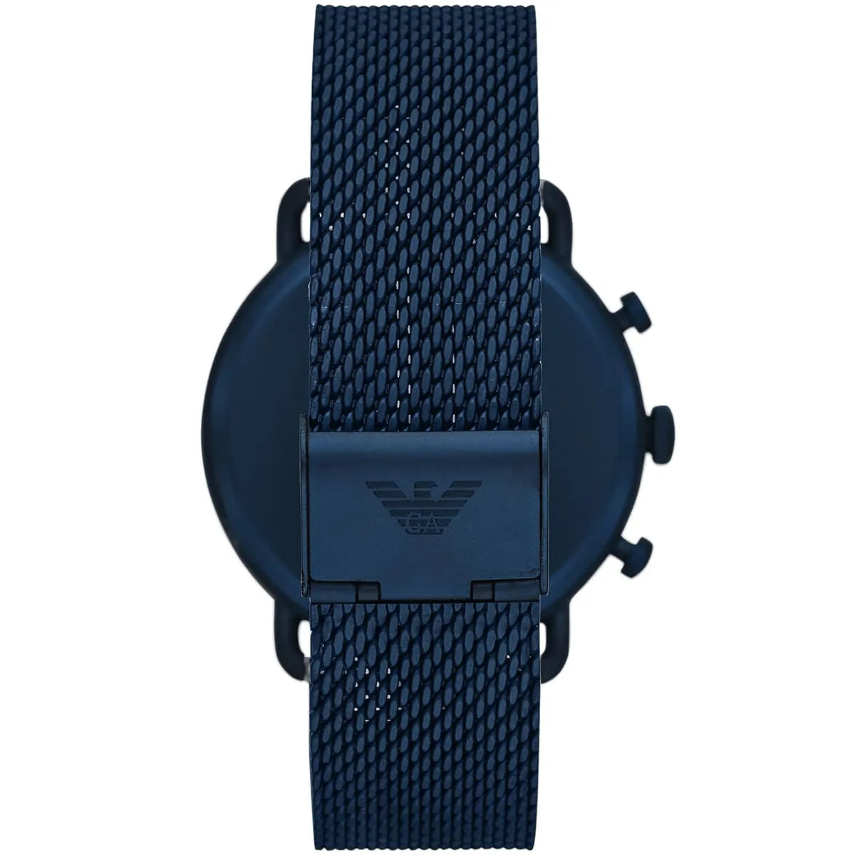 Emporio Armani Aviator AR11289 43mm Men's Chronograph Watch – Blue & Blue Stainless Steel Mesh Bracelet