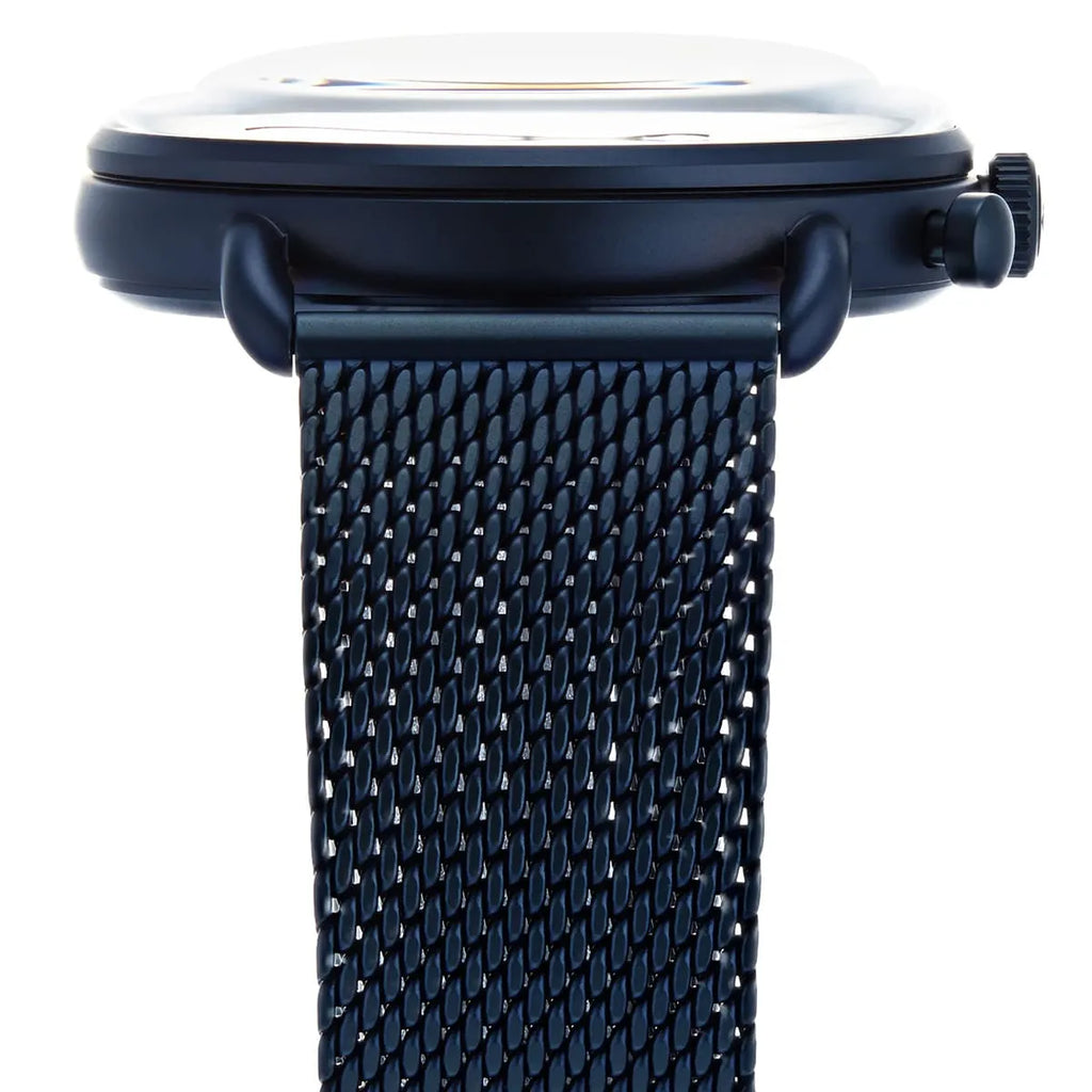Emporio Armani Aviator AR11289 43mm Men's Chronograph Watch – Blue & Blue Stainless Steel Mesh Bracelet