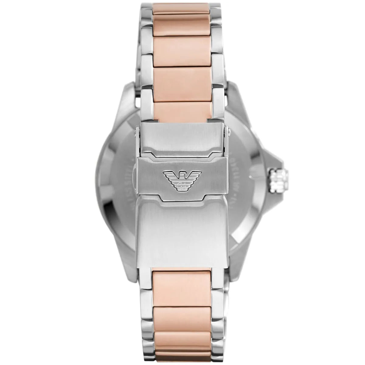 Emporio Armani Diver AR11340 Men's Chronograph Watch – Chocolate Brown Sunray & Rose Gold Stainless Steel Bracelet