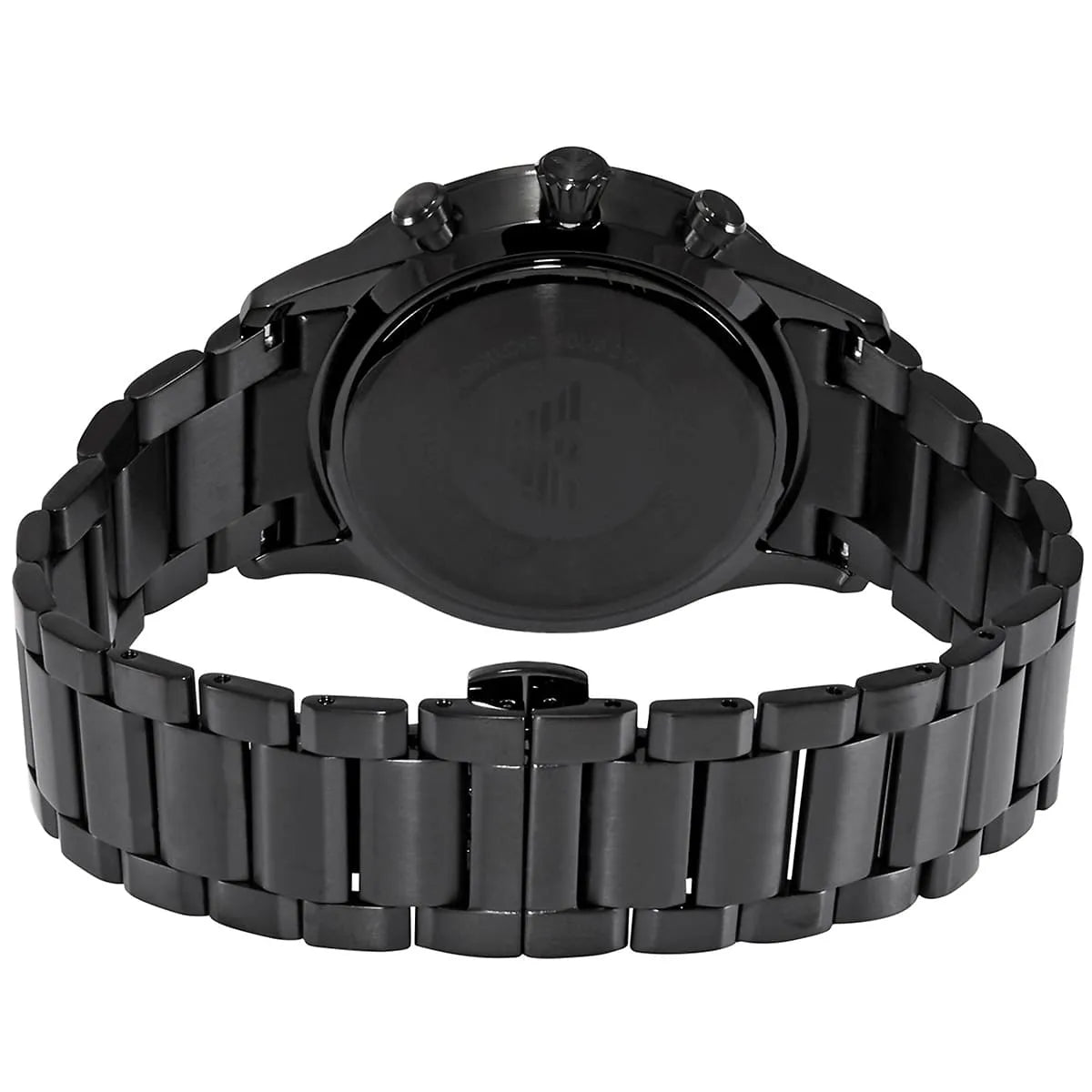Emporio Armani Giovanni AR11349 43mm Men's Chronograph Watch – Black & Silver-Tone Stainless Steel Bracelet