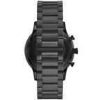 Emporio Armani Giovanni AR11349 43mm Men's Chronograph Watch – Black & Silver-Tone Stainless Steel Bracelet