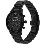 Emporio Armani Giovanni AR11349 43mm Men's Chronograph Watch – Black & Silver-Tone Stainless Steel Bracelet