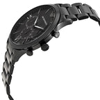 Emporio Armani Giovanni AR11349 43mm Men's Chronograph Watch – Black & Silver-Tone Stainless Steel Bracelet