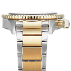 Emporio Armani Diver AR11361 43mm Men's Chronograph Watch – Two-Tone Sunray & Two-Tone Rubber Strap