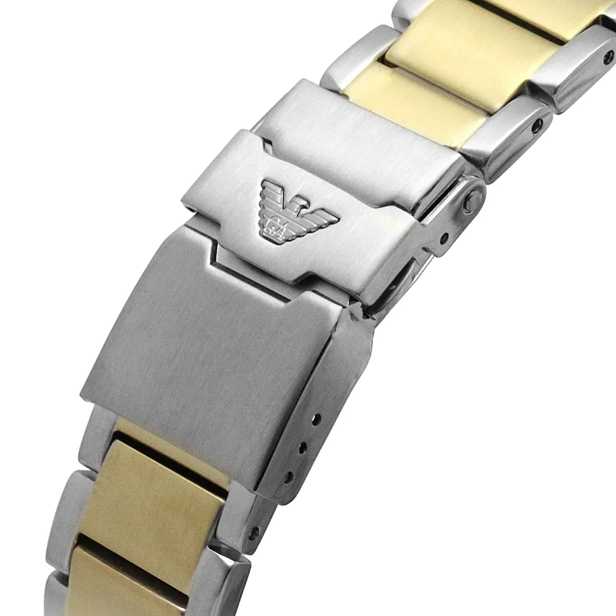 Emporio Armani Diver AR11361 43mm Men's Chronograph Watch – Two-Tone Sunray & Two-Tone Rubber Strap