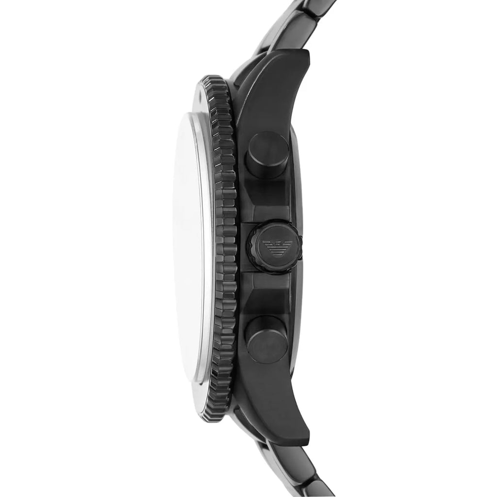 Emporio Armani Diver AR11363 Men's Chronograph Watch – Black & Black Stainless Steel Bracelet