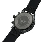 Emporio Armani Mario AR11453 43mm Men's Chronograph Watch – Black & Black Textile Strap