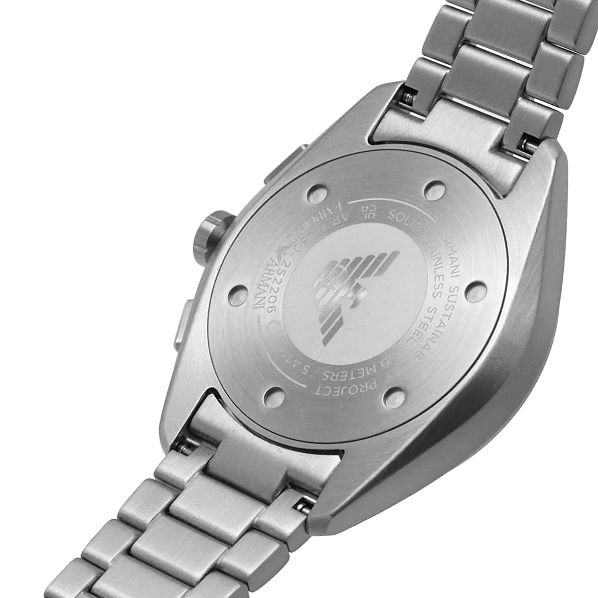 Emporio Armani Claudio AR11480 43mm Men's Chronograph Watch – Green Sunray & Silver Stainless Steel Bracelet