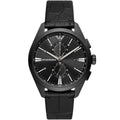 Emporio Armani Claudio AR11483 43mm Men's Chronograph Watch – Black & Black Genuine Leather Strap