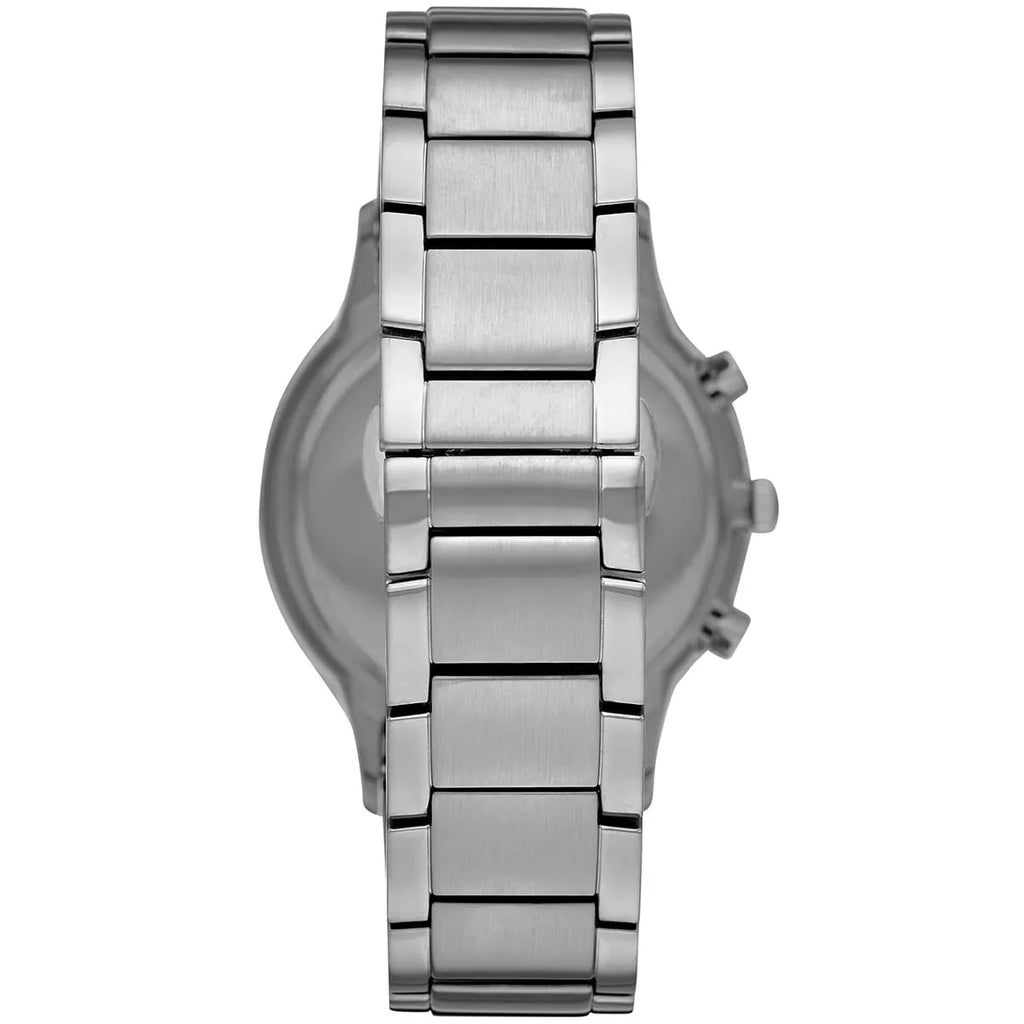 Emporio Armani Renato AR11507 Men's Chronograph Watch – Green Sunray & Silver Stainless Steel Bracelet