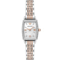 Emporio Armani Signature AR11519 26mm Women's Quartz Watch – Mother-of-Pearl Crystal-Set & Two-Tone Silver and Rose Gold Stainless Steel Bracelet