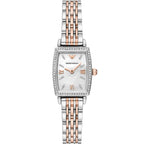 Emporio Armani Signature AR11519 26mm Women's Quartz Watch – Mother-of-Pearl Crystal-Set & Two-Tone Silver and Rose Gold Stainless Steel Bracelet