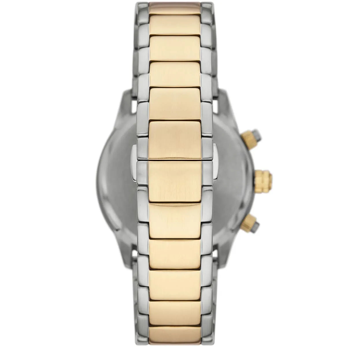 Emporio Armani Mario AR11521 43mm Men's Chronograph Watch – Black & Two-Tone Stainless Steel Bracelet