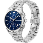 Emporio Armani Paolo AR11528 42mm Men's Chronograph Watch – Blue Sunray & Blue Stainless Steel Bracelet