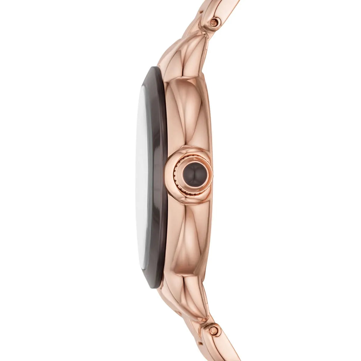 Emporio Armani Mia AR11570 32mm Women's Quartz Watch – Chocolate Crystal-Set Sunray & Rose Gold Stainless Steel Bracelet