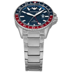 Emporio Armani Diver AR11590 43mm Men's Quartz Watch – Blue & Silver-Tone Stainless Steel Bracelet